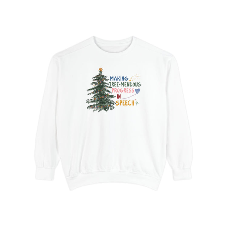 making tree-mendous progress in speech comfort colors crewneck