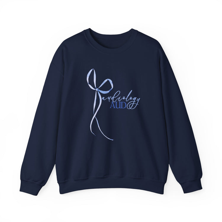 blue bow audiology crewneck