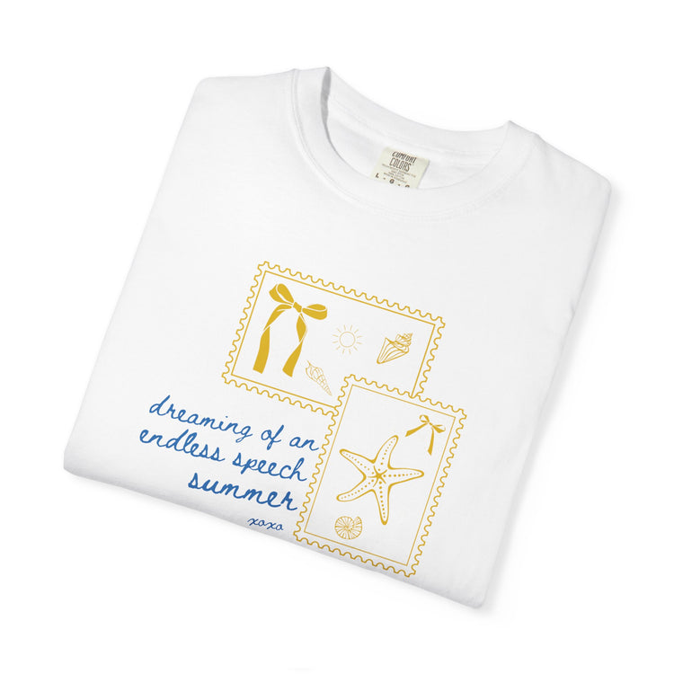 endless speech summer stamps comfort colors tee