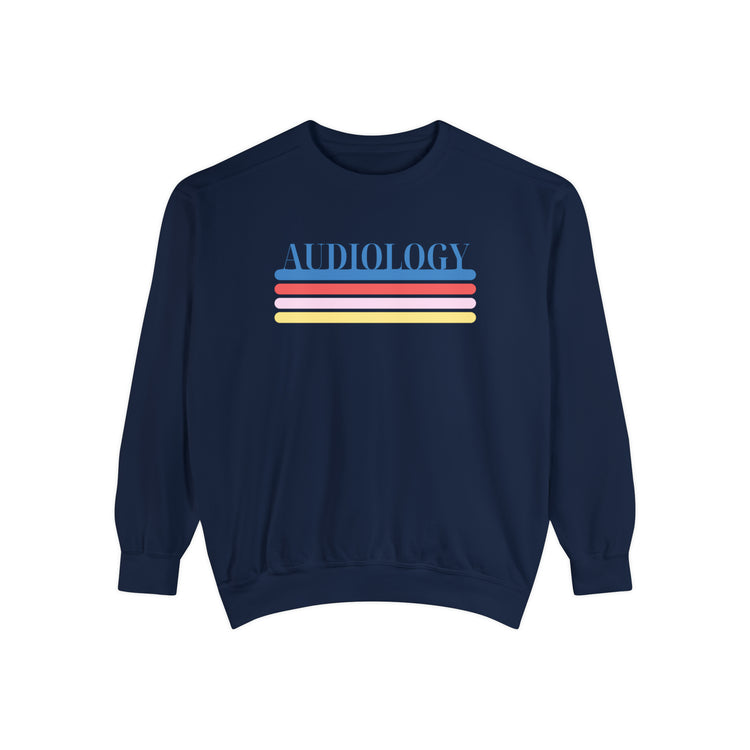colorful lines audiology comfort colors crewneck