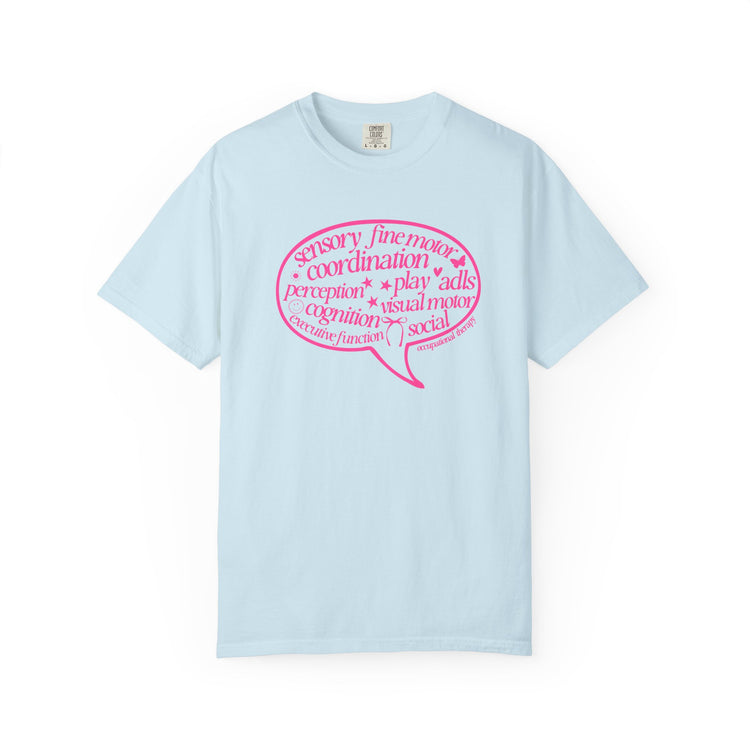 OT pink scope bubble comfort colors tee