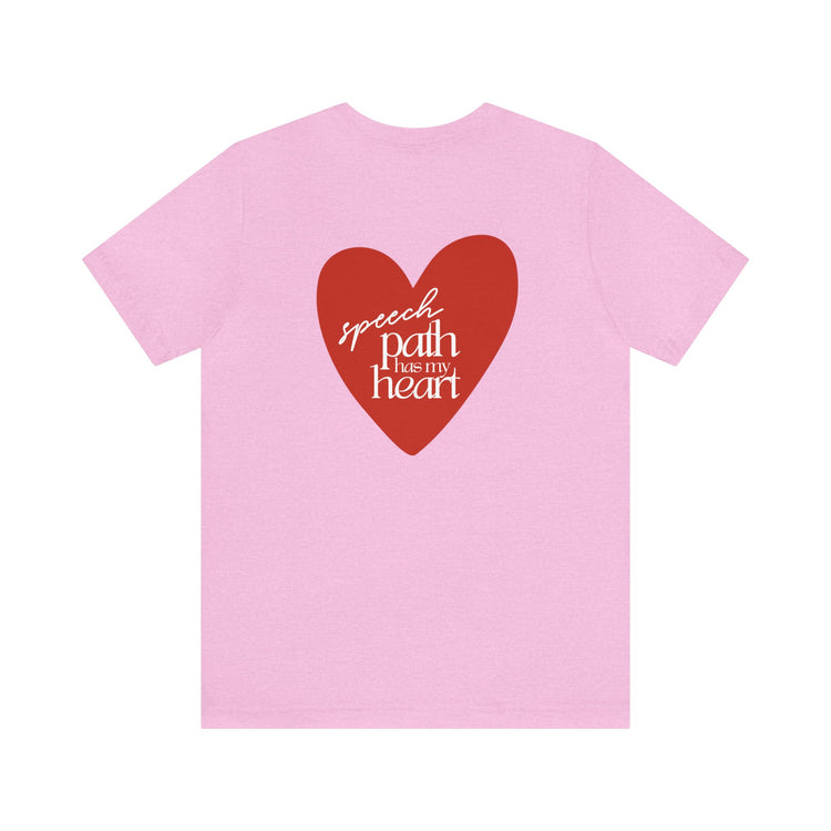 i love speech short sleeve tee