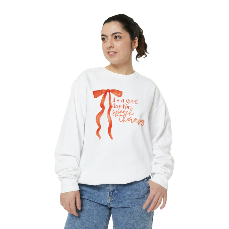 it's a good day for speech comfort colors crewneck