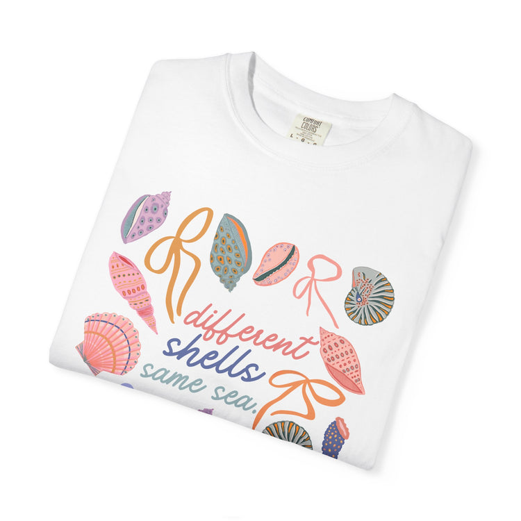 different shells, same sea comfort colors tee