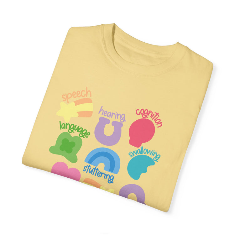 lucky speech charms comfort colors tee