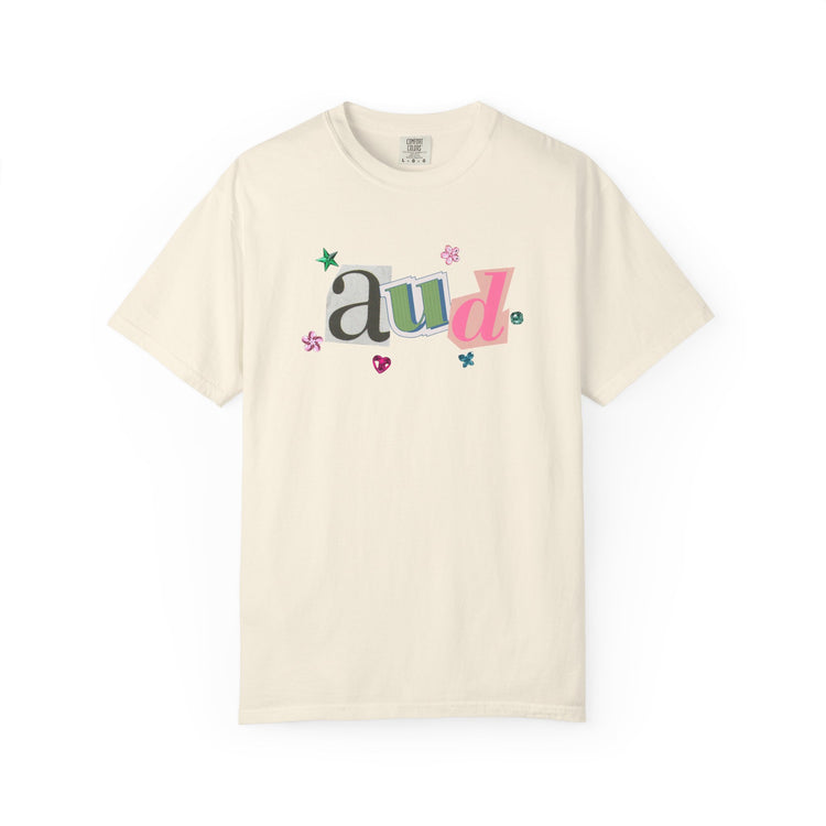 AUD newspaper gem comfort colors tee