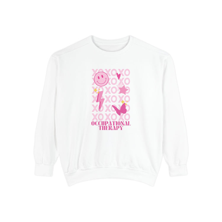 OT xoxo pink comfort colors crewneck