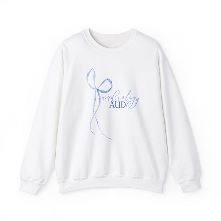 blue bow audiology crewneck