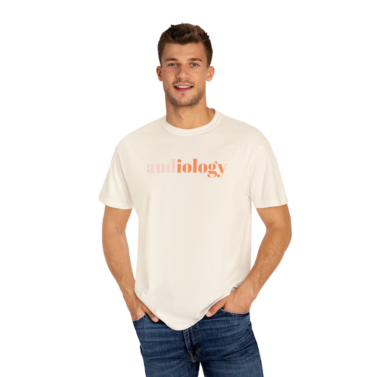 simple orange audiology comfort colors tee
