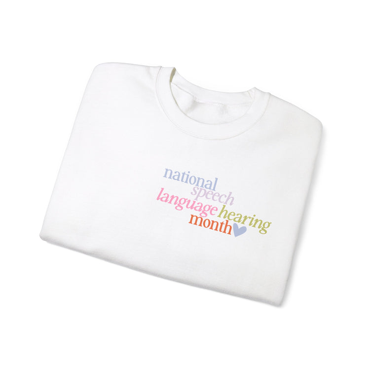 NSLHM heart colorful crewneck