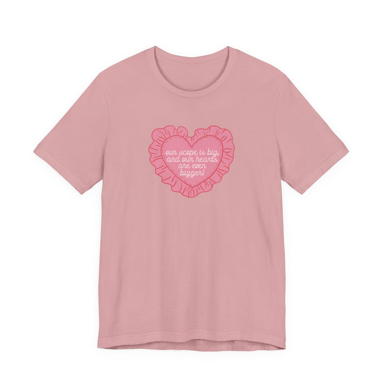 our scope is big heart pillow short sleeve tee
