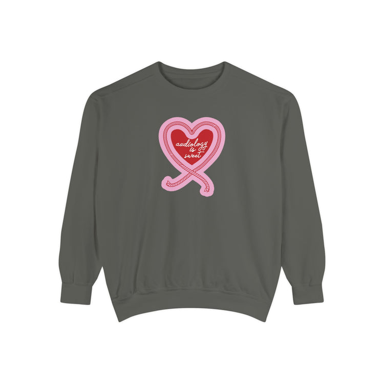 audiology is sweet heart rope comfort colors crewneck