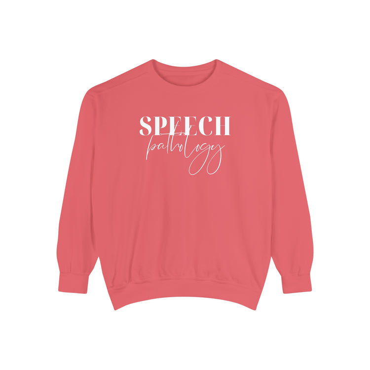 speech pathology cursive comfort colors crewneck