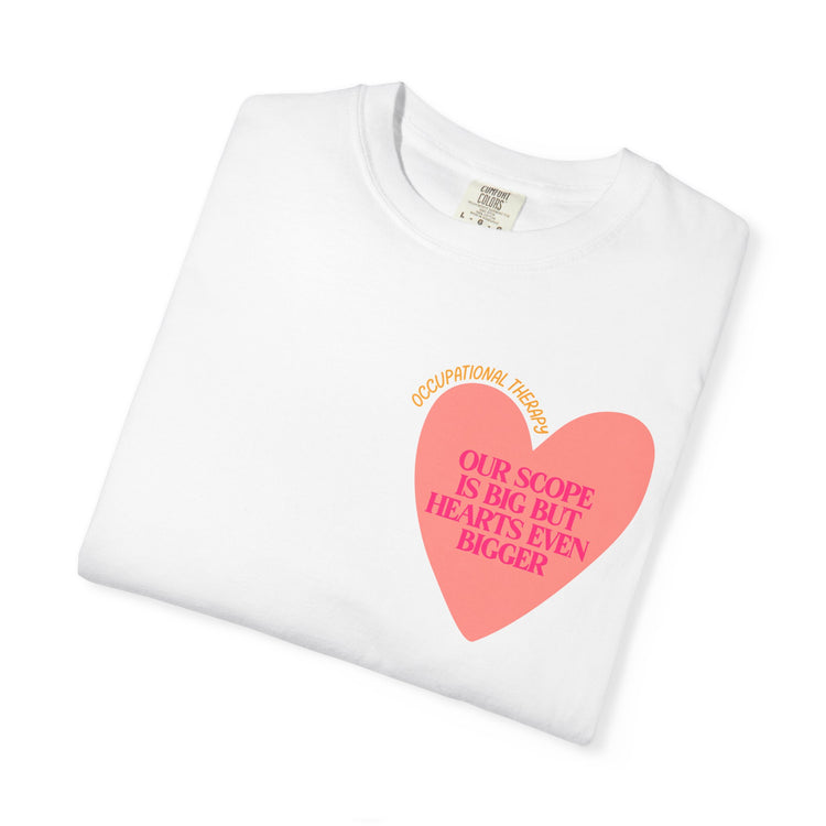 OT big scope heart comfort colors tee