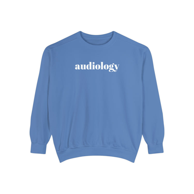 simple audiology comfort colors crewneck