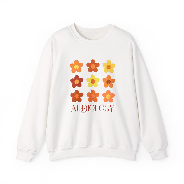audiology fall flowers crewneck