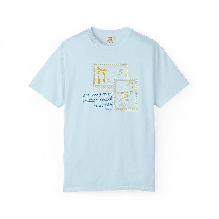 endless speech summer stamps comfort colors tee