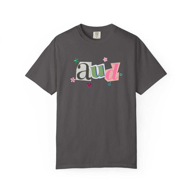 AUD newspaper gem comfort colors tee