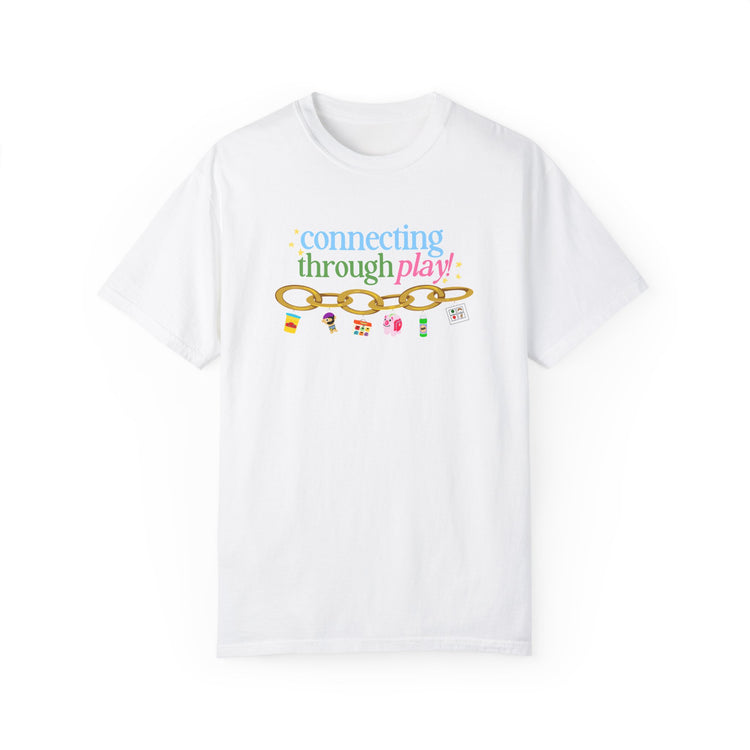 connecting through play chain comfort colors tee