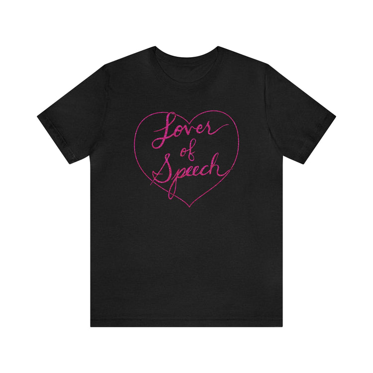 lover of speech short sleeve tee