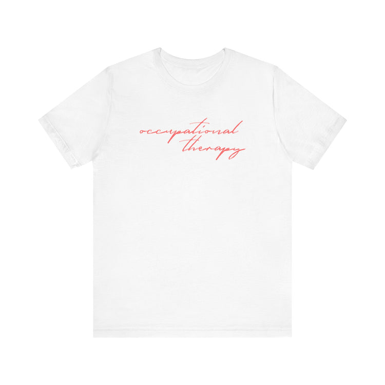 OT red cursive short sleeve tee