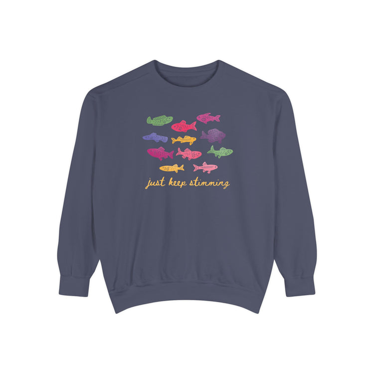 just keep stimming! comfort colors crewneck