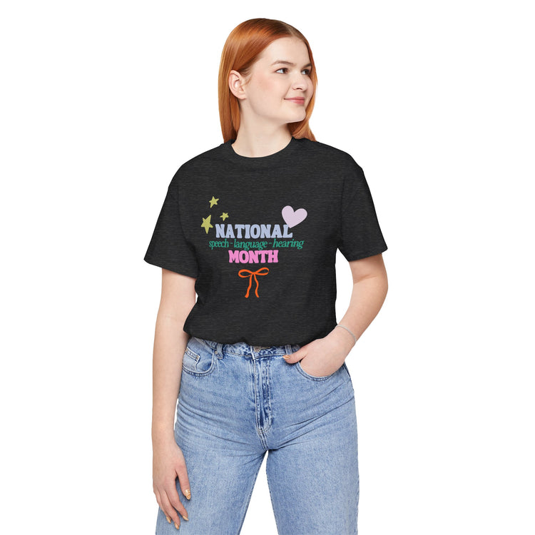 NSLHM colorful bow short sleeve tee