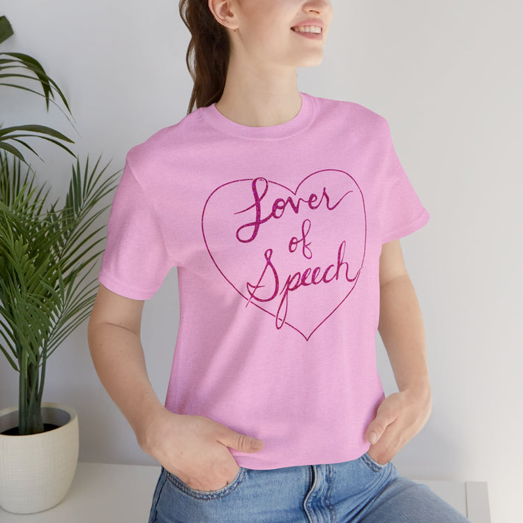 lover of speech short sleeve tee