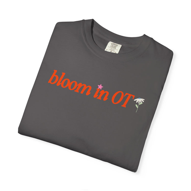 bloom in OT front/back comfort colors tee