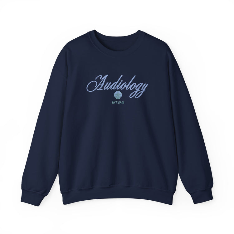 audiology clam est. 1946 crewneck