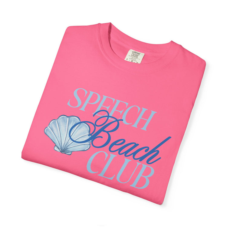 speech beach club shell comfort colors tee