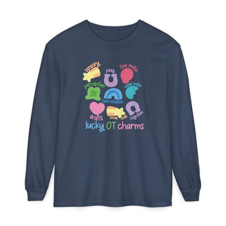 OT lucky charms comfort colors long sleeve tee