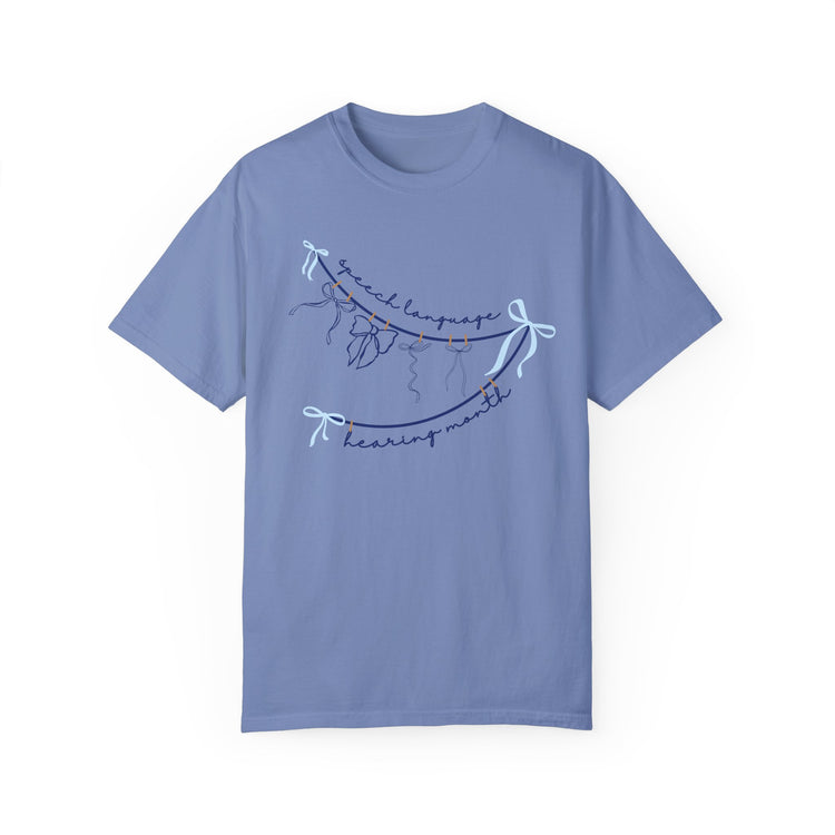 NSLHM bow clothespin comfort colors tee