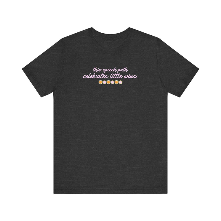 speech path little big wins front/back short sleeve tee