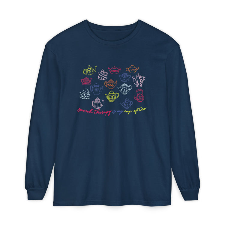 speech therapy is my cup of tea long sleeve tee