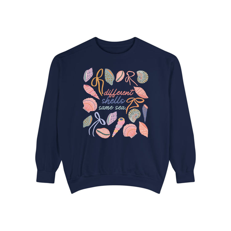 different shells, same sea comfort colors crewneck