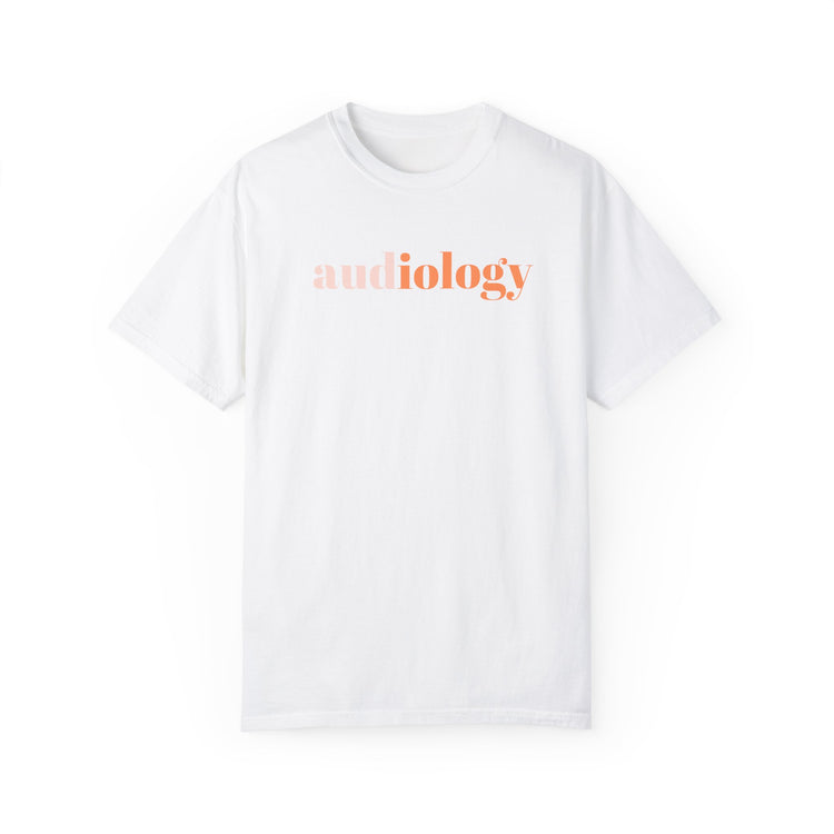 simple orange audiology comfort colors tee
