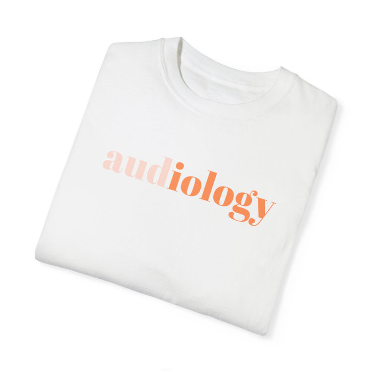 simple orange audiology comfort colors tee