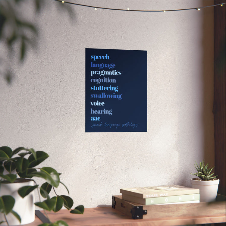 SLP scope blue wall poster