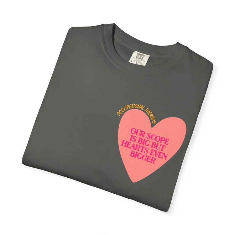 OT big scope heart comfort colors tee