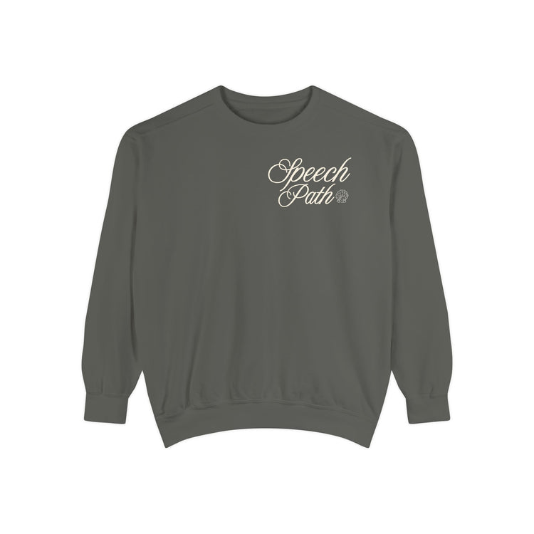 speech path high tides front/back comfort colors crewneck