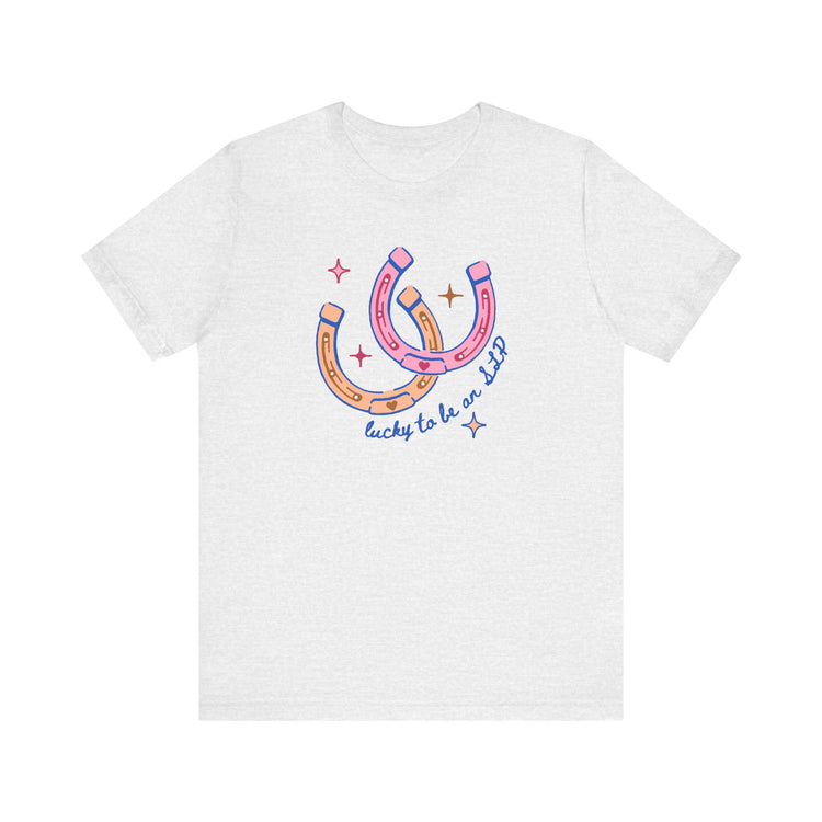 horseshoe lucky to be an SLP tee