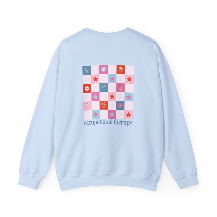 bloom in OT front/back crewneck