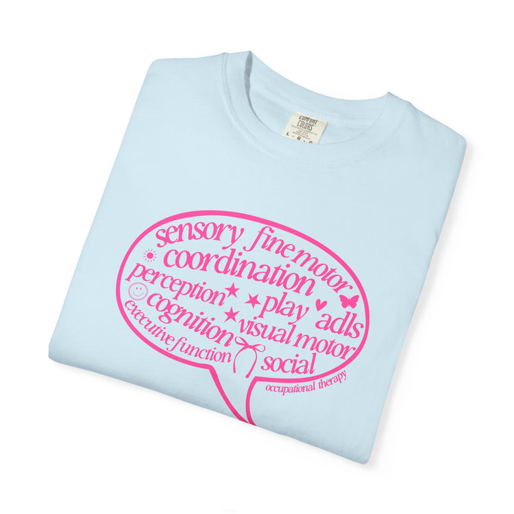 OT pink scope bubble comfort colors tee