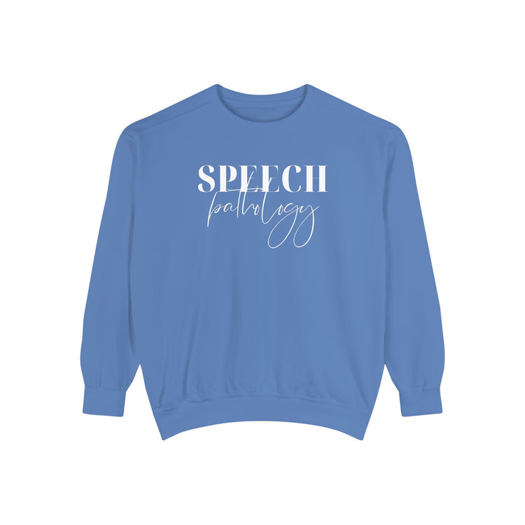 speech pathology cursive comfort colors crewneck