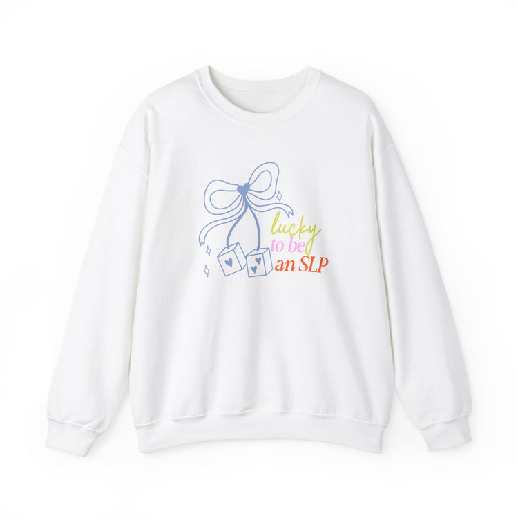 lucky to be an SLP dice crewneck