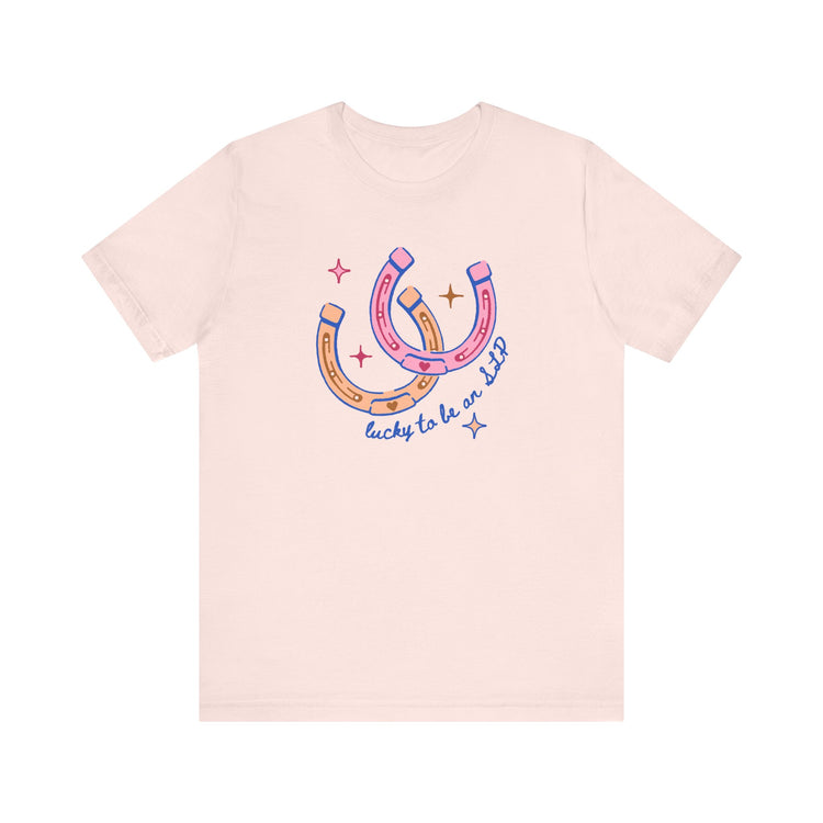 horseshoe lucky to be an SLP tee