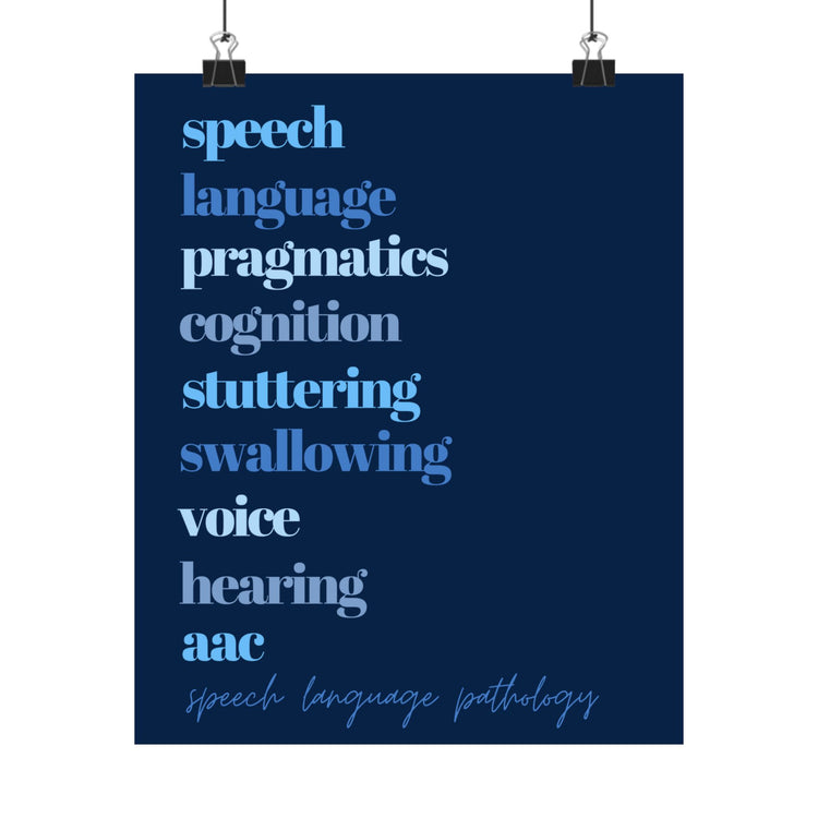 SLP scope blue wall poster