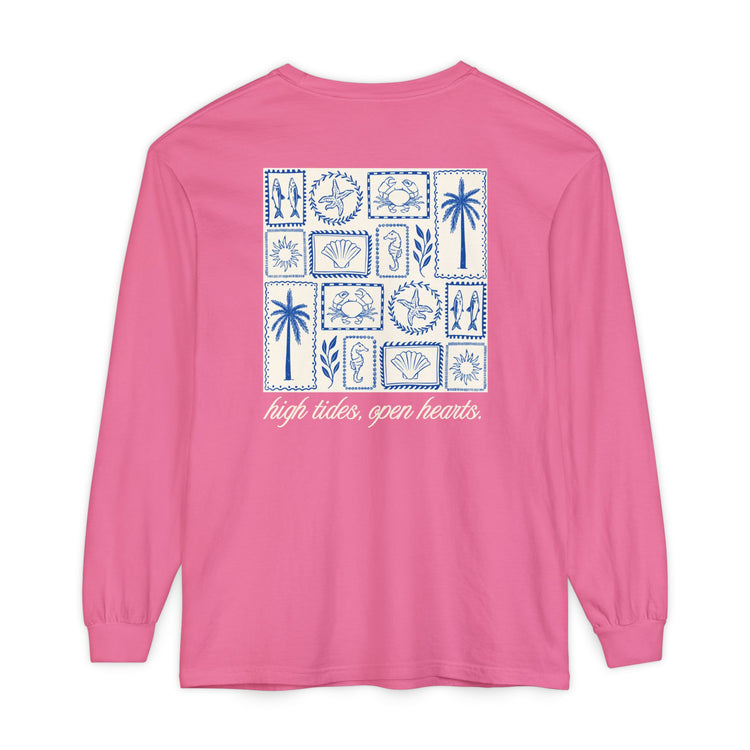 speech path high tides front/back comfort colors long sleeve tee