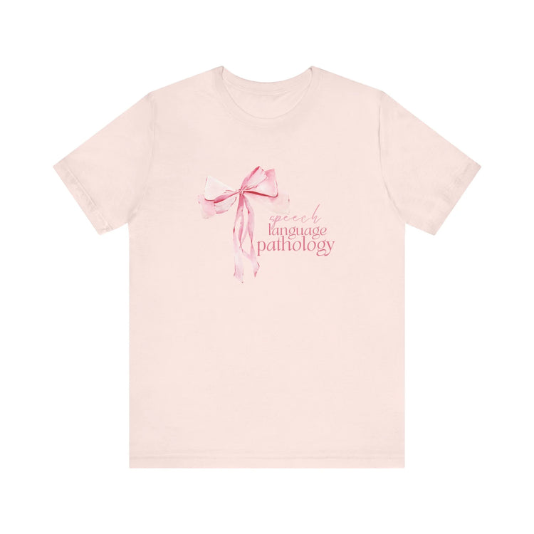 pink bow speech language pathology short sleeve tee (sample sale)